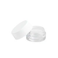 9 ml cr glass round concentrate container white lid