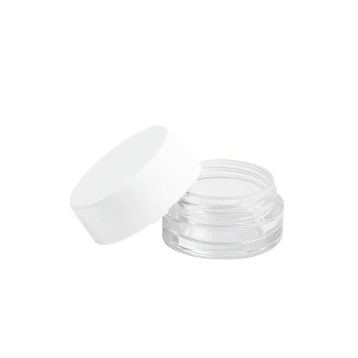 9 ml cr glass round concentrate container white lid