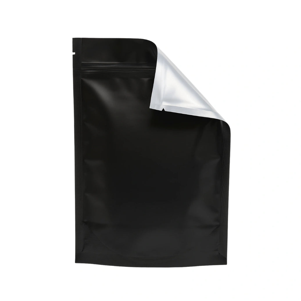 BLACK MYLAR BAGS - 1/2 oz | Durable Fresh-Lock Pouch | PackTHC – (100 Count)