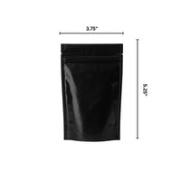 BLACK MYLAR BAGS - 1/8 oz | Durable Fresh-Lock Pouch | PackTHC – (100 Count)
