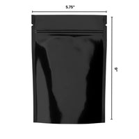 BLACK MYLAR BAGS - 1 oz | Durable Fresh-Lock Pouch | PackTHC – (100 Count)