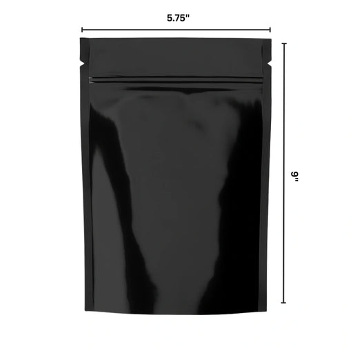 BLACK MYLAR BAGS - 1 oz | Durable Fresh-Lock Pouch | PackTHC – (100 Count)