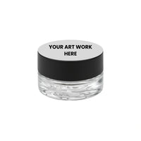 Packthc Custom Printed Stickers - 1" X 1" Square For 5ml Square Jar Lid Or Bottom - all colors