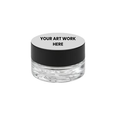 Packthc Custom Printed Stickers - 1.25" X 1.25" Square For 9ml Square Jar Lid Or Bottom - all colors