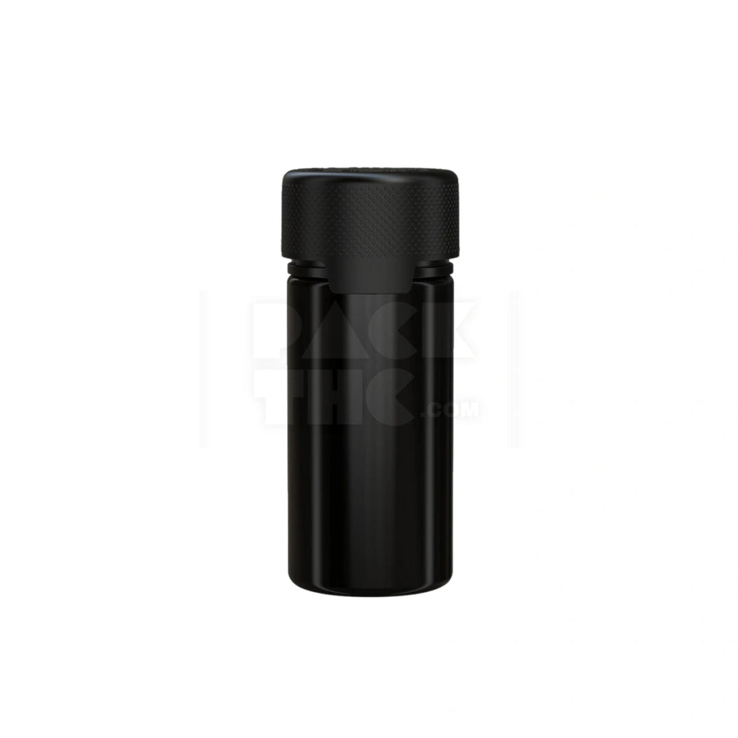 100ML AVIATOR CR BOTTLE WITH FRICTION FIT CLOSURE & TAMPER EVIDENT BREAK-OFF BAND (OPAQUE BLACK BOTTLE WITH OPAQUE BLACK CLOSURE) - (400 count) Pack THC