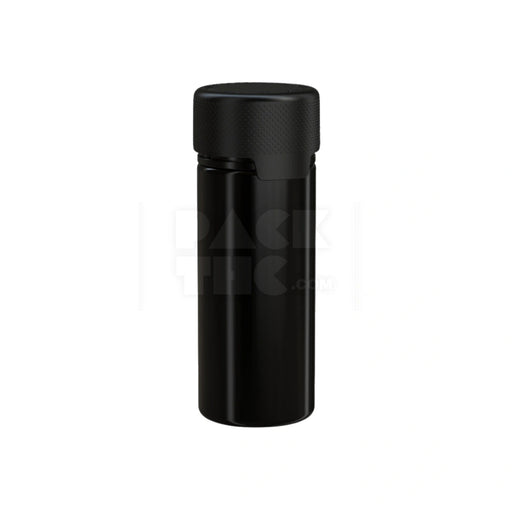 120ML AVIATOR CR BOTTLE WITH FRICTION FIT CLOSURE & TAMPER EVIDENT BREAK-OFF BAND (OPAQUE BLACK BOTTLE WITH OPAQUE BLACK CLOSURE) - (400 count) Pack THC