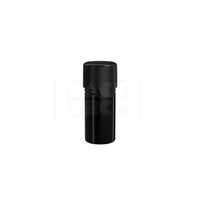 30ml stubby aviator cr bottle with friction fit closure tamper evident break off band opaque black bottle with opaque black closure 1000 count