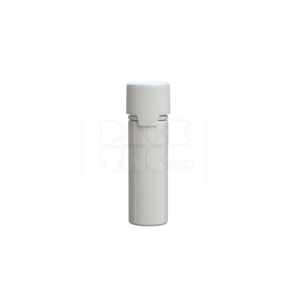 50ML AVIATOR CR BOTTLE WITH FRICTION FIT CLOSURE & TAMPER EVIDENT BREAK-OFF BAND (OPAQUE WHITE BOTTLE WITH OPAQUE WHITE CLOSURE) - (500 count) Pack THC