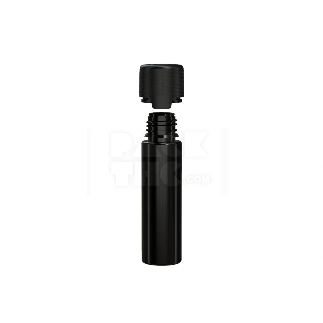 image 60ML AVIATOR CR BOTTLE WITH FRICTION FIT CLOSURE & TAMPER EVIDENT BREAK-OFF BAND (OPAQUE BLACK BOTTLE WITH OPAQUE BLACK CLOSURE) - (500 count) Pack THC