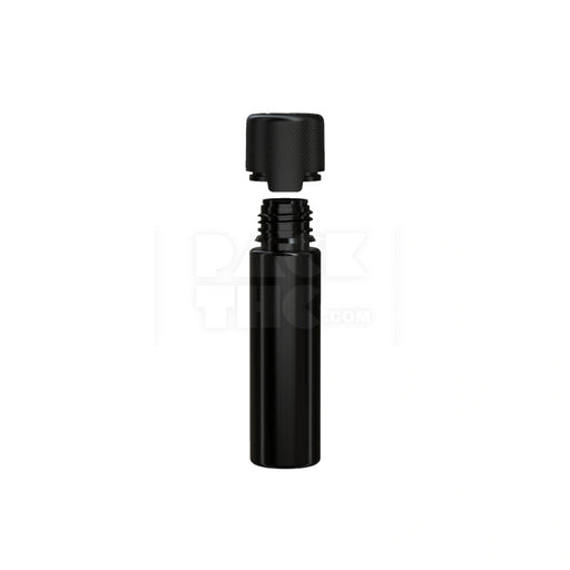 60ML AVIATOR CR BOTTLE WITH FRICTION FIT CLOSURE & TAMPER EVIDENT BREAK-OFF BAND (OPAQUE BLACK BOTTLE WITH OPAQUE BLACK CLOSURE) - (500 count) Pack THC