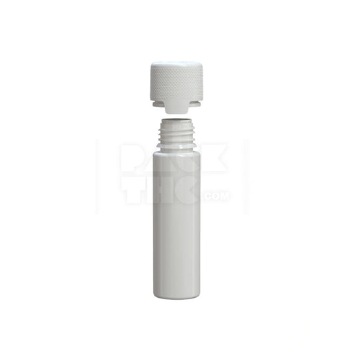 60ML AVIATOR CR BOTTLE WITH FRICTION FIT CLOSURE & TAMPER EVIDENT BREAK-OFF BAND (OPAQUE WHITE BOTTLE WITH OPAQUE WHITE CLOSURE) - (500 count) Pack THC