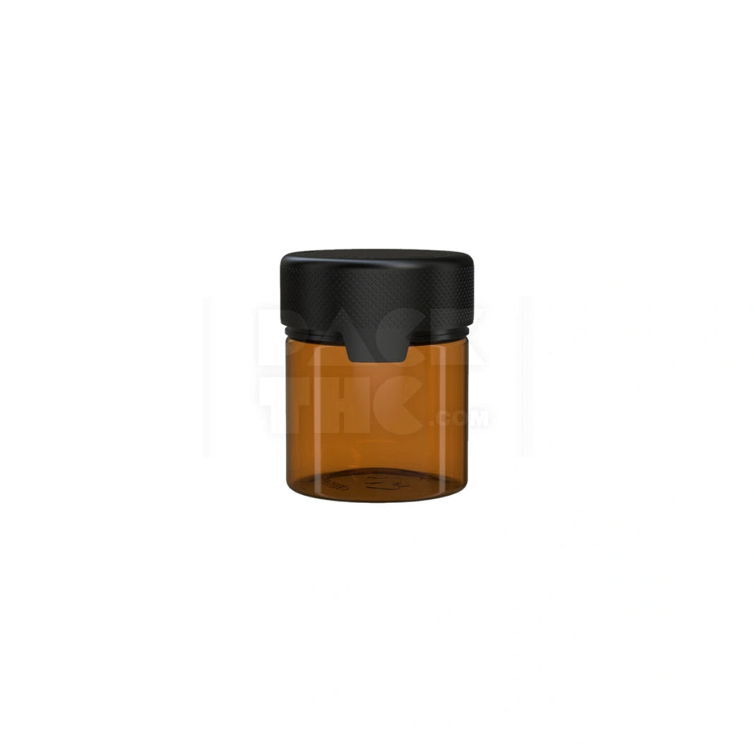 3oz amber Aviator CR container with black opaque cap
