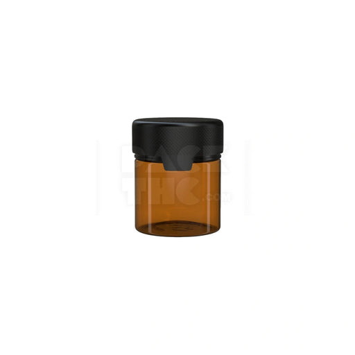 3oz amber Aviator CR container with black opaque cap
