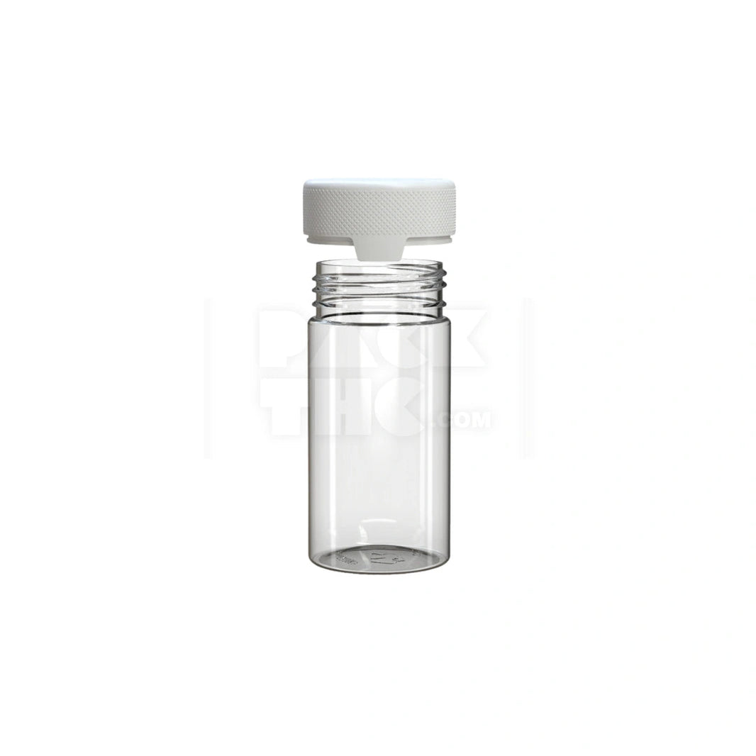 image 6OZ (180CC) AVIATOR CR CONTAINER WITH INTEGRATED LINER & TAMPER EVIDENT BREAK-OFF BAND (CLEAR NATURAL CONTAINER WITH OPAQUE WHITE CLOSURE) - (300 count) Pack THC