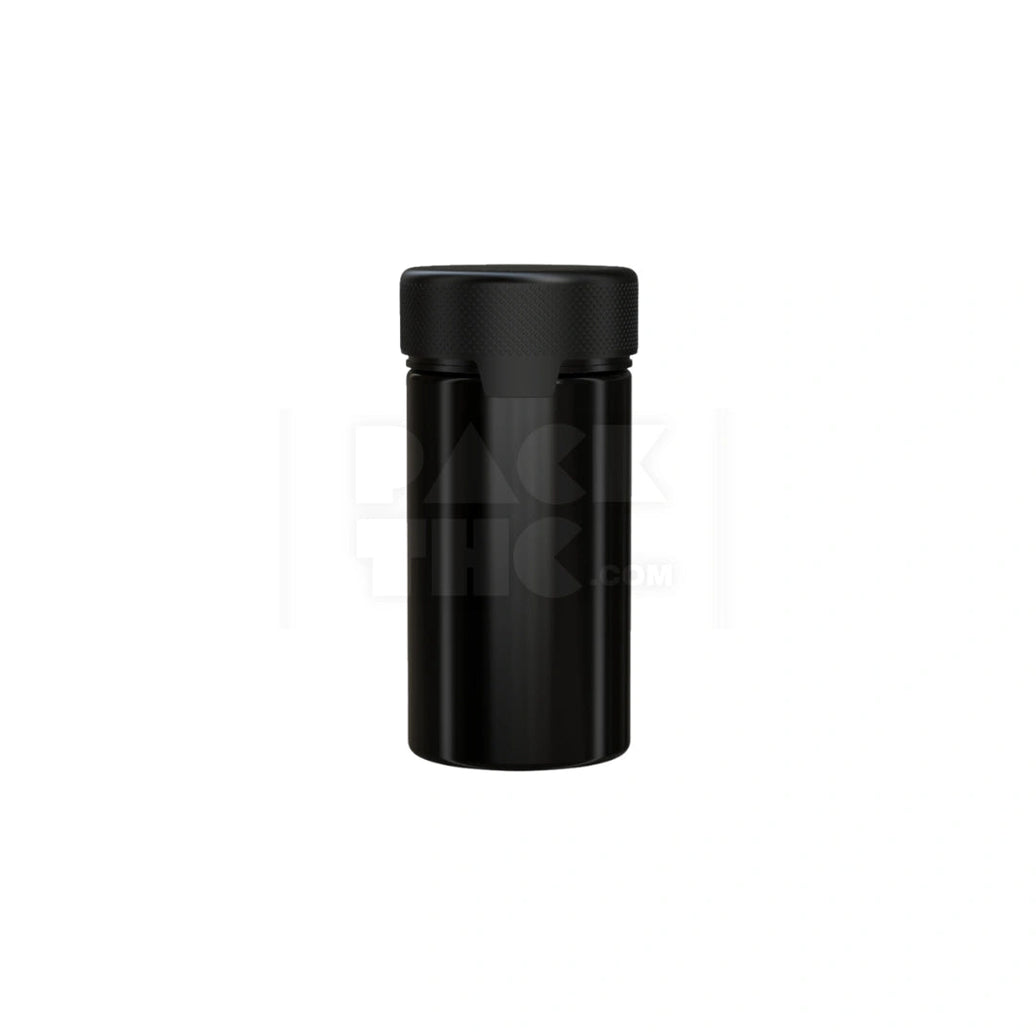 6OZ (180CC) AVIATOR CR CONTAINER WITH INTEGRATED LINER & TAMPER EVIDENT BREAK-OFF BAND (OPAQUE BLACK CONTAINER WITH OPAQUE BLACK CLOSURE) - (300 count) Pack THC