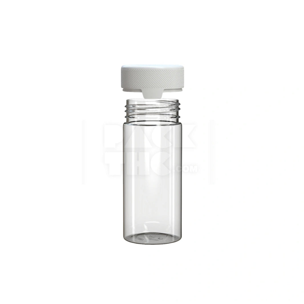 image 8OZ (240CC) AVIATOR CR CONTAINER WITH INTEGRATED LINER & TAMPER EVIDENT BREAK-OFF BAND (CLEAR NATURAL CONTAINER WITH OPAQUE WHITE CLOSURE) - (200 count) Pack THC