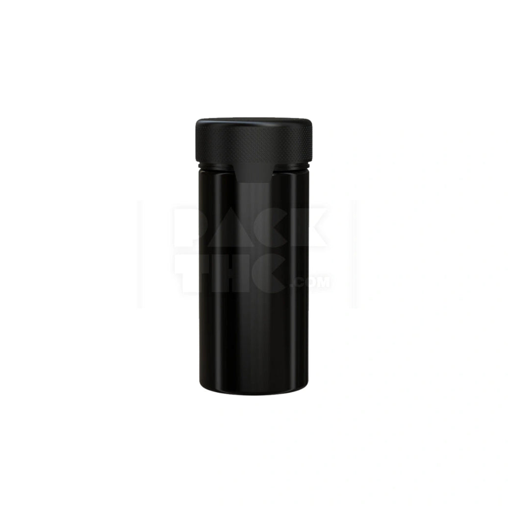 8OZ (240CC) AVIATOR CR CONTAINER WITH INTEGRATED LINER & TAMPER EVIDENT BREAK-OFF BAND (OPAQUE BLACK CONTAINER WITH OPAQUE BLACK CLOSURE) - (200 count) Pack THC