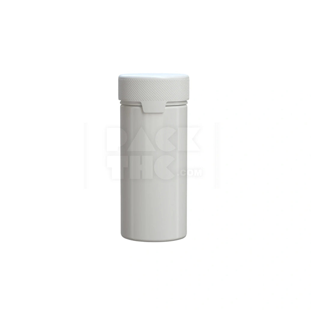 8OZ (240CC) AVIATOR CR CONTAINER WITH INTEGRATED LINER & TAMPER EVIDENT BREAK-OFF BAND (OPAQUE WHITE CONTAINER WITH OPAQUE WHITE CLOSURE) - (200 count) Pack THC