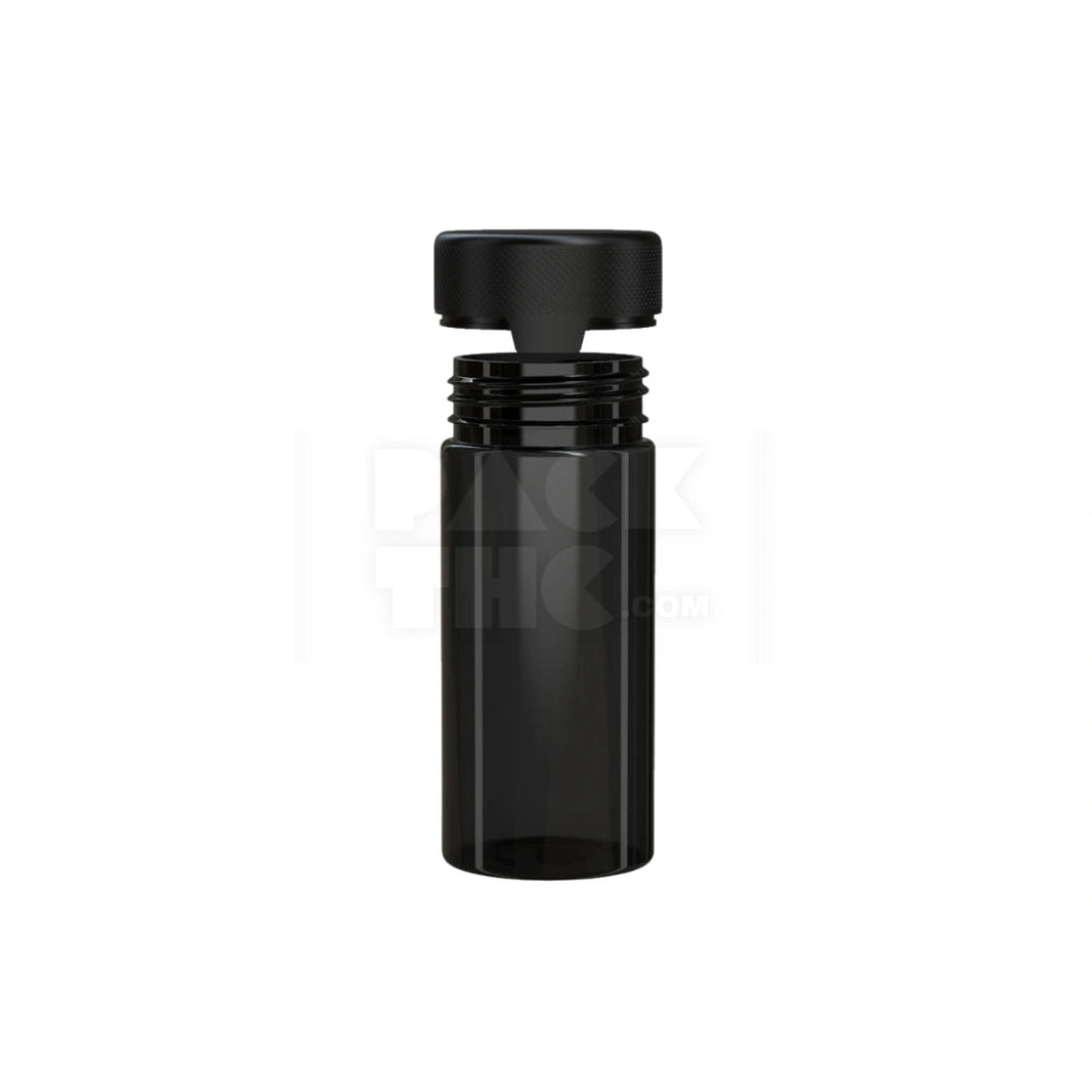 image 8OZ (240CC) AVIATOR CR CONTAINER WITH INTEGRATED LINER & TAMPER EVIDENT BREAK-OFF BAND (TRANSLUCENT BLACK CONTAINER WITH OPAQUE BLACK CLOSURE) - (200 count) Pack THC