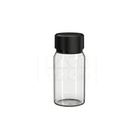 60ml mini aviator cr shot bottle clear natural black cap 500 count
