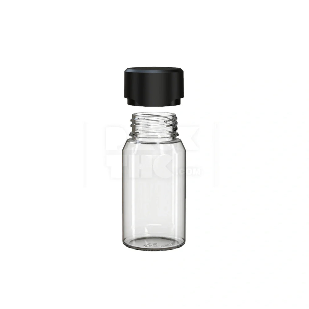 60ml mini aviator cr shot bottle clear natural black cap 500 count