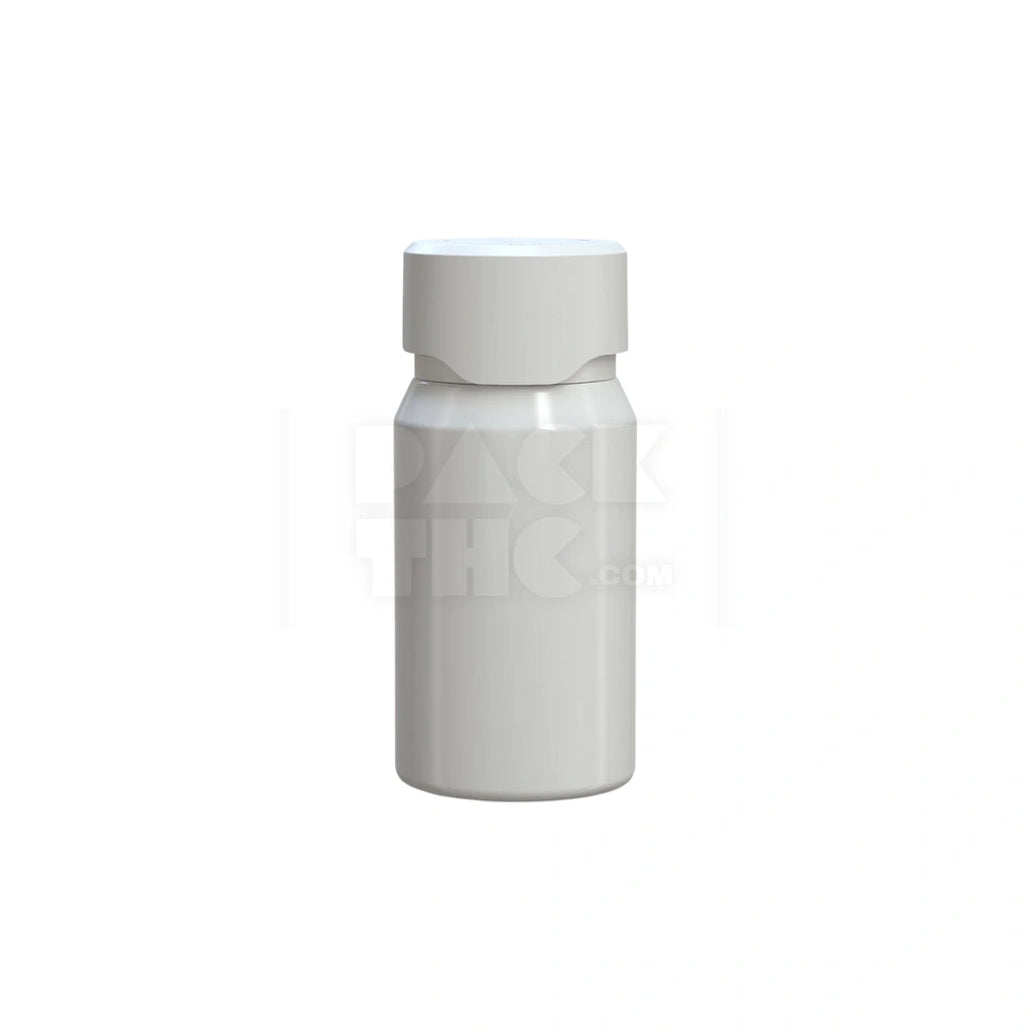 60ML MINI AVIATOR CR SHOT BOTTLE WITH FRICTION FIT CLOSURE & TAMPER BREAK-OFF BAND (OPAQUE WHITE BOTTLE WITH OPAQUE WHITE CLOSURE) - (500 count) Pack THC