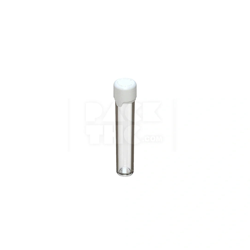 100mm aviator cr tube flat bottom clear natural white cap 500 count