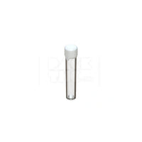 100mm aviator cr tube flat bottom clear natural white cap 500 count
