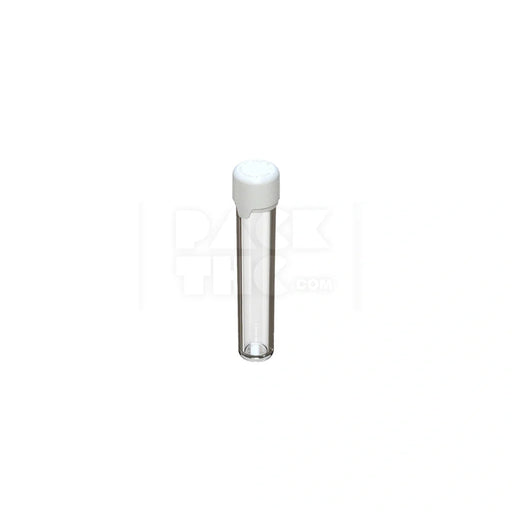 100mm aviator cr tube flat bottom clear natural white cap 500 count
