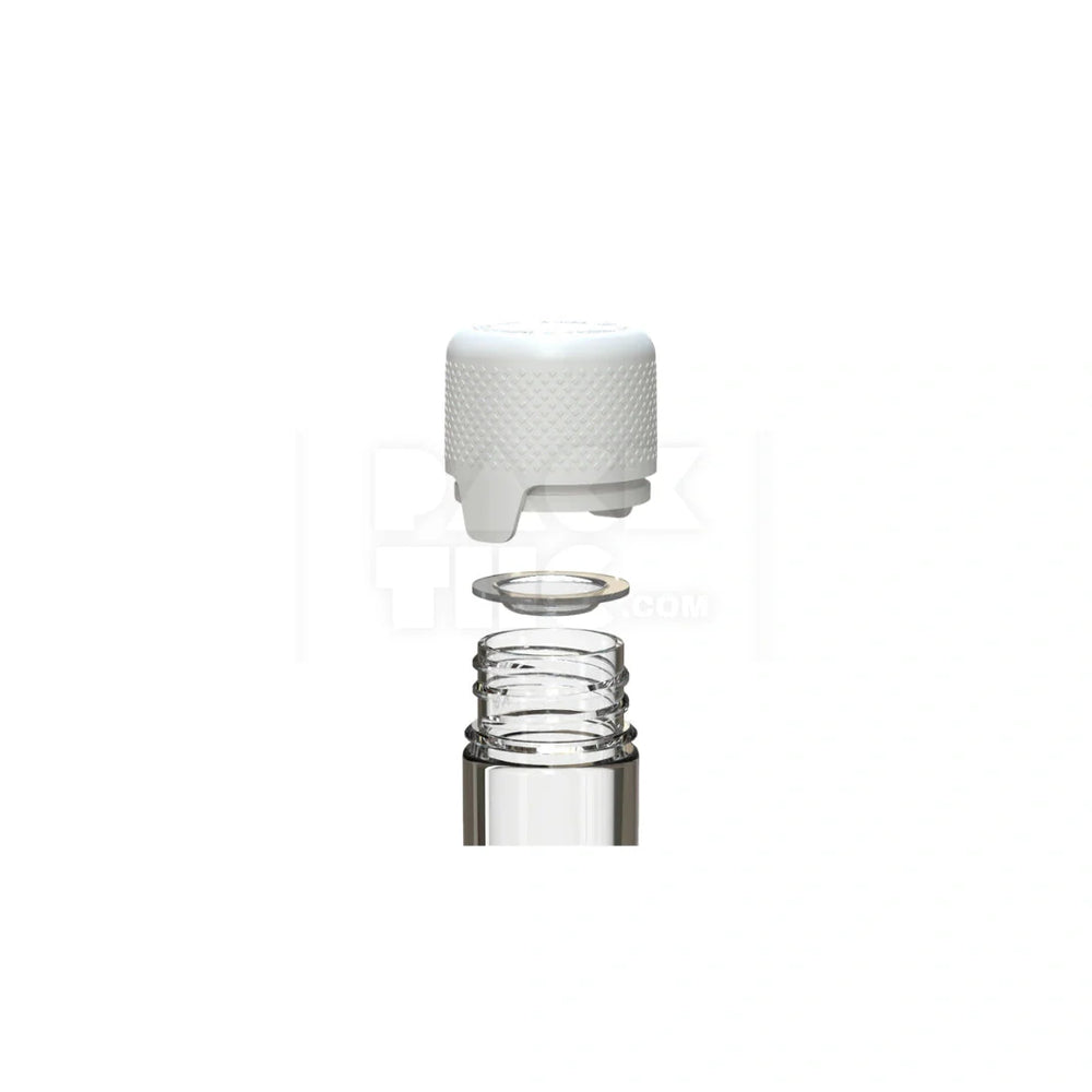 100mm aviator cr tube flat bottom clear natural white cap 500 count