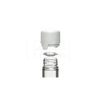 100mm aviator cr tube flat bottom clear natural white cap 500 count