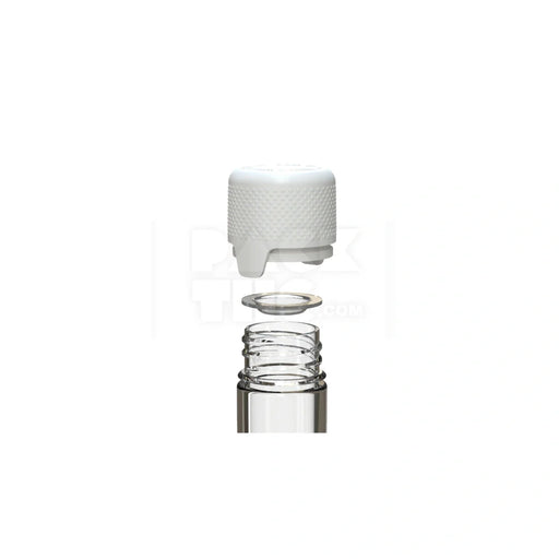 100mm aviator cr tube flat bottom clear natural white cap 500 count