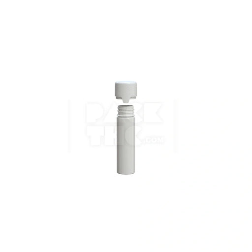 65mm aviator tube flat bottom opaque white 500 count