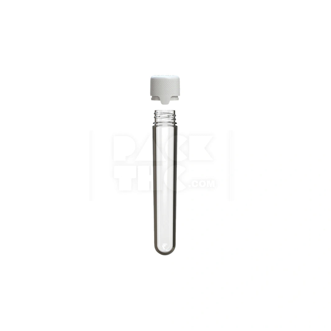 image 120MM AVIATOR CR TUBE WITH INTEGRATED LINER & TAMPER EVIDENT BREAK-OFF BAND (CLEAR NATURAL TUBE WITH OPAQUE WHITE CLOSURE) - (500 count) Pack THC