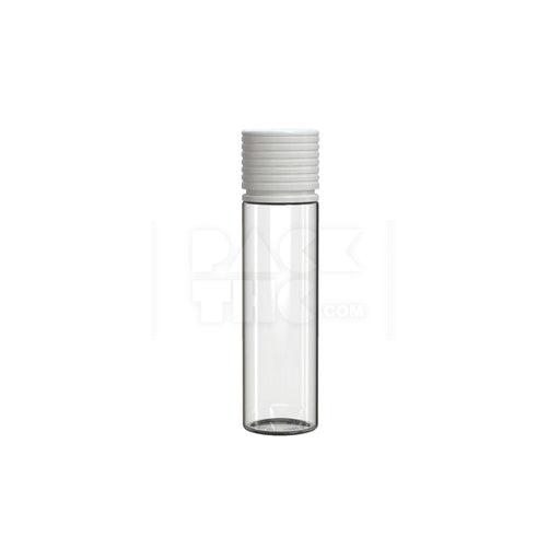 60ML Spiral CR Bottle - CLEAR NATURAL with OPAQUE WHITE Closure