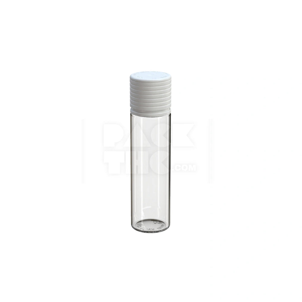60ML SPIRAL CR BOTTLE WITH FRICTION FIT CLOSURE & TAMPER EVIDENT BREAK-OFF BAND (CLEAR NATURAL BOTTLE WITH OPAQUE WHITE CLOSURE) - (500 count) Pack THC