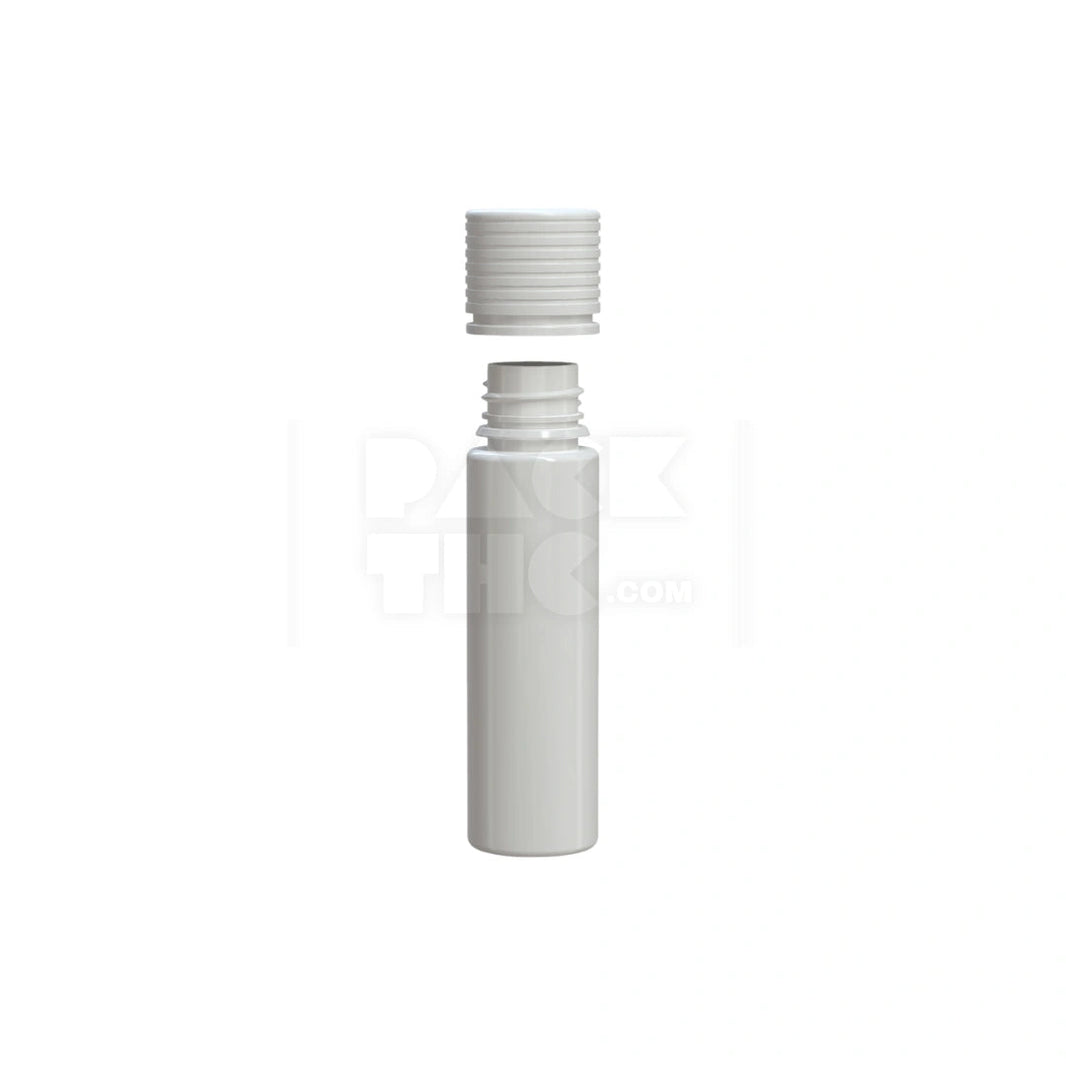 image 60ML SPIRAL CR BOTTLE WITH FRICTION FIT CLOSURE & TAMPER EVIDENT BREAK-OFF BAND (OPAQUE WHITE BOTTLE WITH OPAQUE WHITE CLOSURE) - (500 count) Pack THC