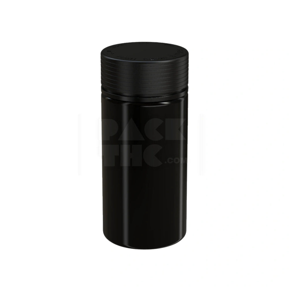 10OZ (300CC) SPIRAL WIDE MOUTH CONTAINER WITH INTEGRATED LINER & TAMPER EVIDENT BREAK-OFF BAND (OPAQUE BLACK CONTAINER WITH OPAQUE BLACK CLOSURE) - (120 count) Pack THC