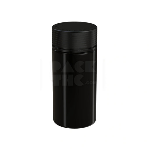 10OZ (300CC) SPIRAL WIDE MOUTH CONTAINER WITH INTEGRATED LINER & TAMPER EVIDENT BREAK-OFF BAND (OPAQUE BLACK CONTAINER WITH OPAQUE BLACK CLOSURE) - (120 count) Pack THC