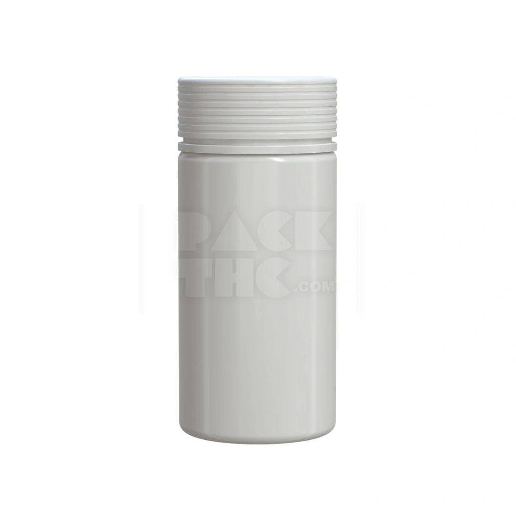 10OZ (300CC) SPIRAL WIDE MOUTH CONTAINER WITH INTEGRATED LINER & TAMPER EVIDENT BREAK-OFF BAND (OPAQUE WHITE CONTAINER WITH OPAQUE WHITE CLOSURE) - (120 count) Pack THC