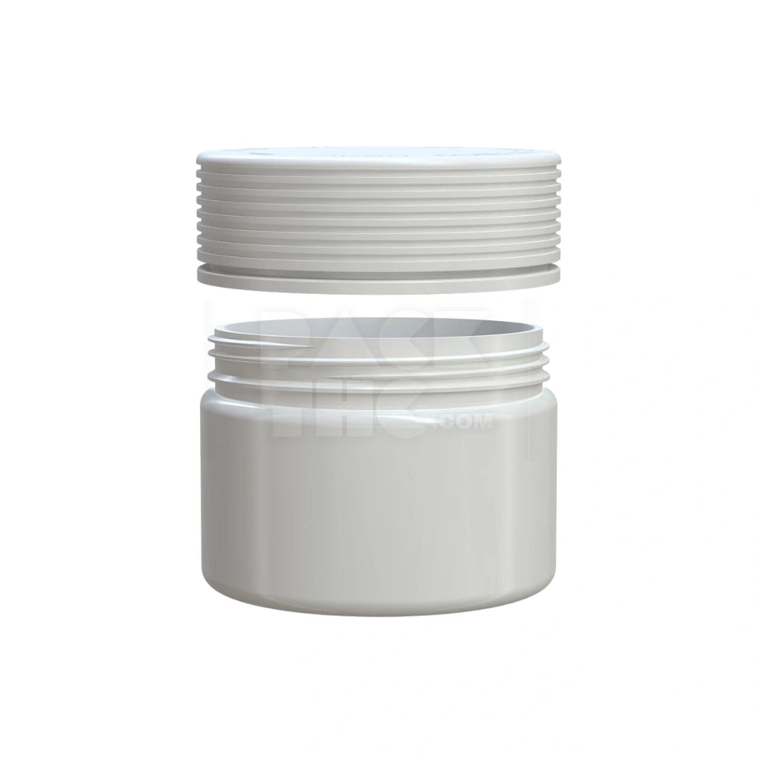 image 10OZ (300CC) SPIRAL CR XL CONTAINER WITH INTEGRATED LINER & TAMPER EVIDENT BREAK-OFF BAND (OPAQUE WHITE CONTAINER WITH OPAQUE WHITE CLOSURE) - (80 count) Pack THC