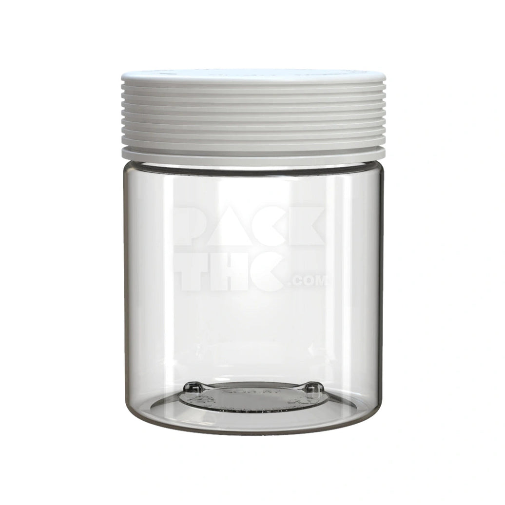 18.5OZ (550CC) SPIRAL CR XL CONTAINER WITH INTEGRATED LINER & TAMPER EVIDENT BREAK-OFF BAND (CLEAR NATURAL CONTAINER WITH OPAQUE WHITE CLOSURE) - (60 count) Pack THC