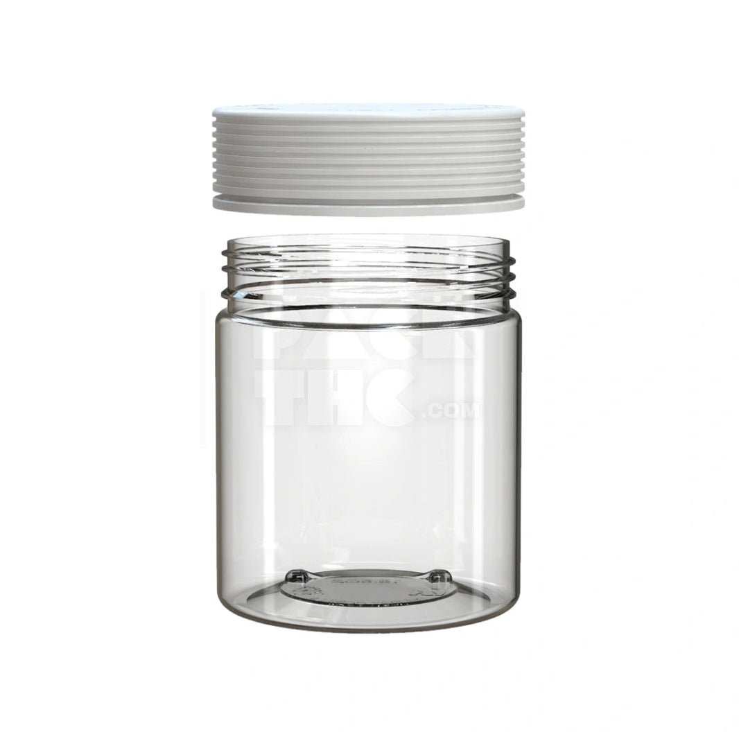 image 18.5OZ (550CC) SPIRAL CR XL CONTAINER WITH INTEGRATED LINER & TAMPER EVIDENT BREAK-OFF BAND (CLEAR NATURAL CONTAINER WITH OPAQUE WHITE CLOSURE) - (60 count) Pack THC