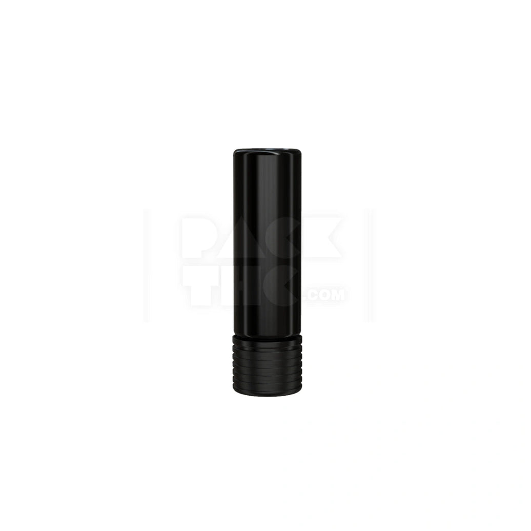65MM SPIRAL CR CARTRIDGE CONTAINER, FLAT BOTTOM WITH 510-THREAD & TAMPER EVIDENT BREAK-OFF BAND (OPAQUE BLACK CONTAINER WITH OPAQUE BLACK CLOSURE) - (400 count) Pack THC