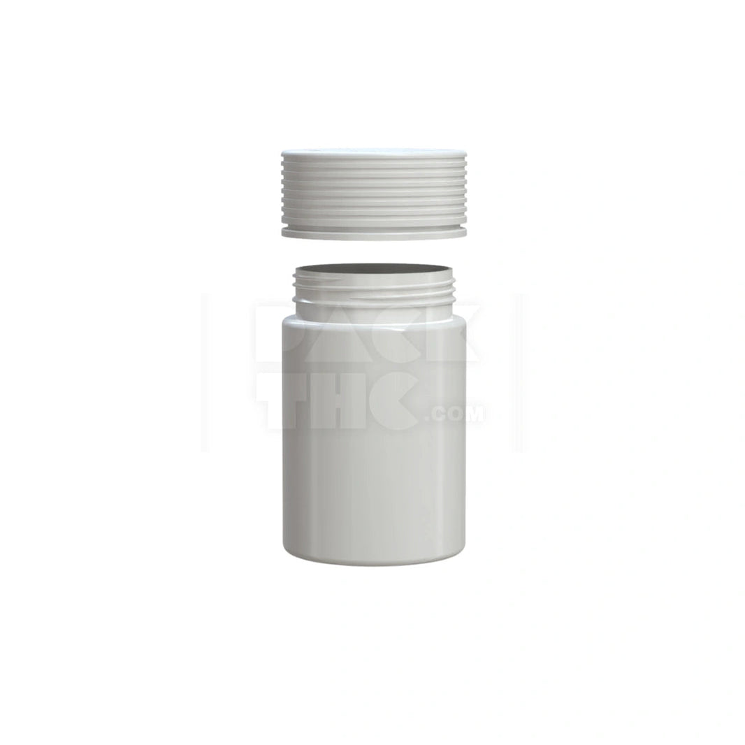 image 5OZ (150CC) SPIRAL CR CONTAINER WITH INTEGRATED LINER & TAMPER EVIDENT BREAK-OFF BAND (OPAQUE WHITE CONTAINER WITH OPAQUE WHITE CLOSURE) - (300 count) Pack THC