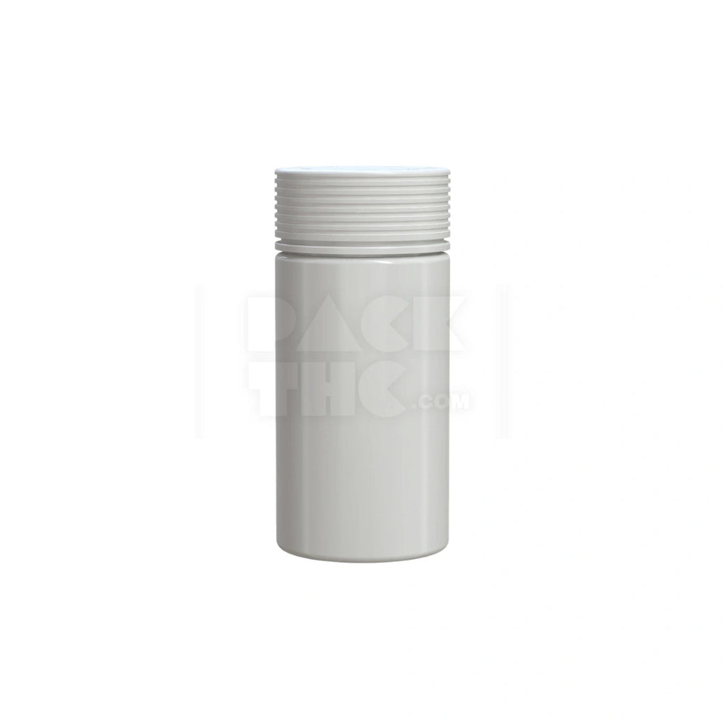 6OZ (180CC) SPIRAL CR CONTAINER WITH INTEGRATED LINER & TAMPER EVIDENT BREAK-OFF BAND (OPAQUE WHITE CONTAINER WITH OPAQUE WHITE CLOSURE) - (300 count) Pack THC