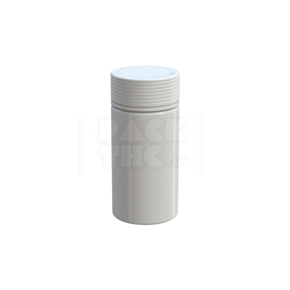 6OZ (180CC) SPIRAL CR CONTAINER WITH INTEGRATED LINER & TAMPER EVIDENT BREAK-OFF BAND (OPAQUE WHITE CONTAINER WITH OPAQUE WHITE CLOSURE) - (300 count) Pack THC