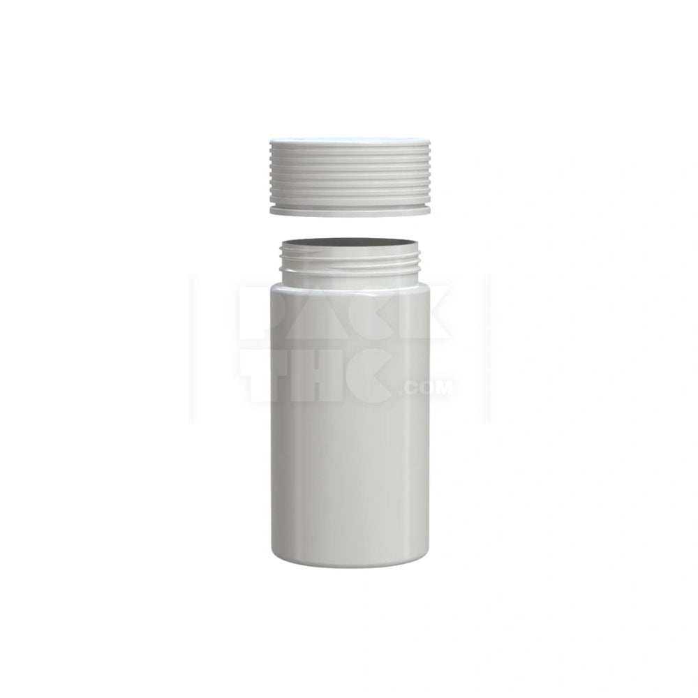 6OZ (180CC) SPIRAL CR CONTAINER WITH INTEGRATED LINER & TAMPER EVIDENT BREAK-OFF BAND (OPAQUE WHITE CONTAINER WITH OPAQUE WHITE CLOSURE) - (300 count) Pack THC