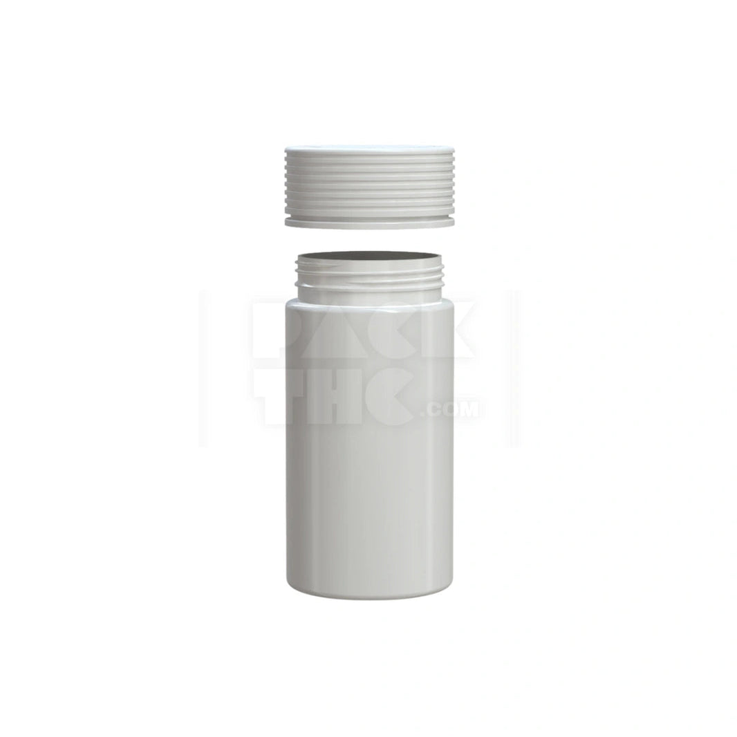 image 6OZ (180CC) SPIRAL CR CONTAINER WITH INTEGRATED LINER & TAMPER EVIDENT BREAK-OFF BAND (OPAQUE WHITE CONTAINER WITH OPAQUE WHITE CLOSURE) - (300 count) Pack THC