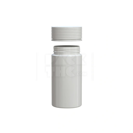6OZ (180CC) SPIRAL CR CONTAINER WITH INTEGRATED LINER & TAMPER EVIDENT BREAK-OFF BAND (OPAQUE WHITE CONTAINER WITH OPAQUE WHITE CLOSURE) - (300 count) Pack THC